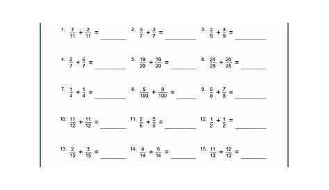math worksheet 4th grade fractions