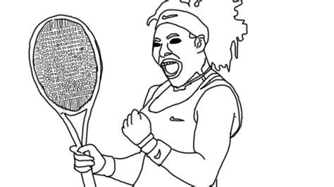 Moonlight678 Celebrity Coloring Page Serena Williams