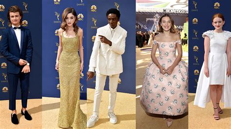 Emmys 2018 The Stranger Things Cast Hits The Red Carpet Teen Vogue