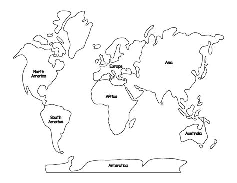 Simple World Map Coloring Page Free Printable Coloring Pages For Kids