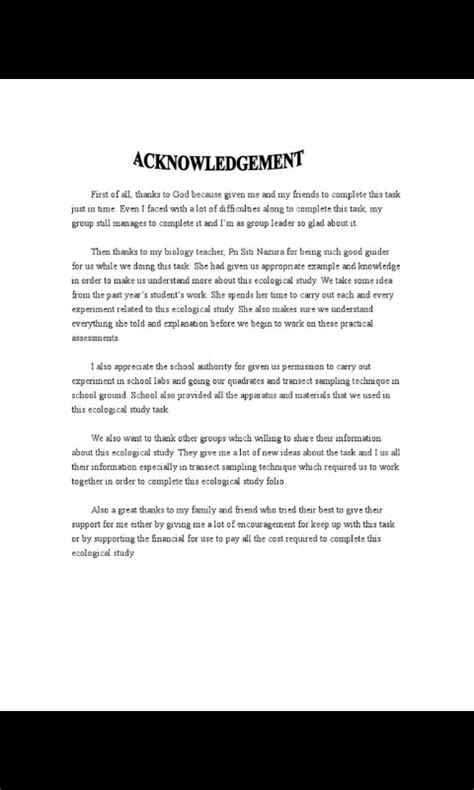 Browse our 14 uk dissertation acknowledgements examples now. Acknowledgement sample for kannada project - Brainly.in