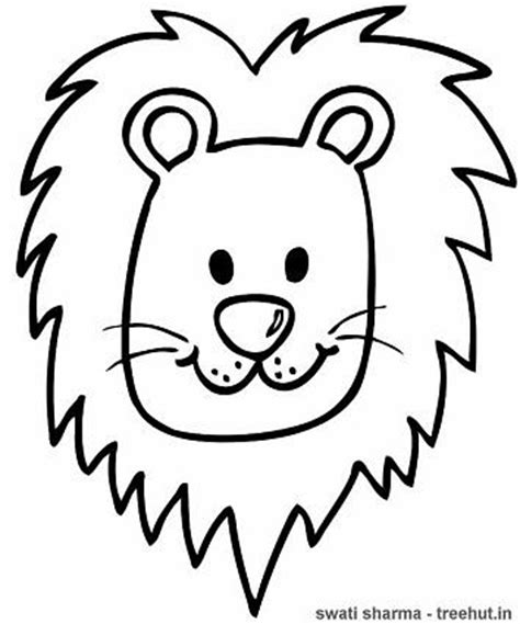 African Lion Face Coloring Sheet Coloring Pages