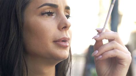 Free Photo Woman Smoking Cigarette Attractive Lips