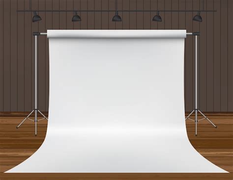 Premium Vector White Studio Backdrop Background