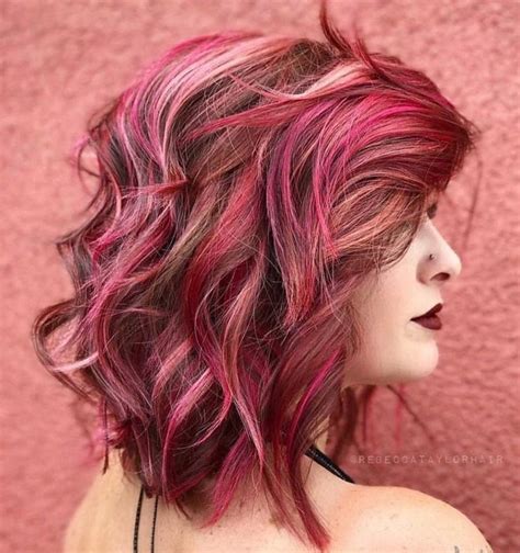 30 Unbelievably Cool Pink Hair Color Ideas For 2021 Hair Adviser Dark Pink Hair Brown And