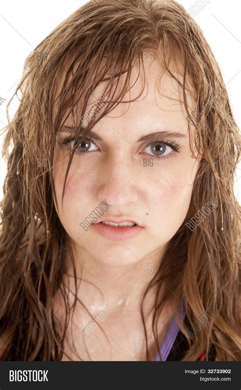 Sweaty Woman Serious Image And Photo Bigstock