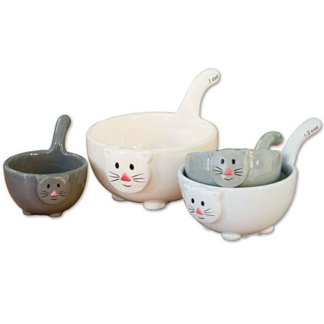 Bits And Pieces Ceramic Cat Measuring Cups Home And Kitchen DÃ©cor
