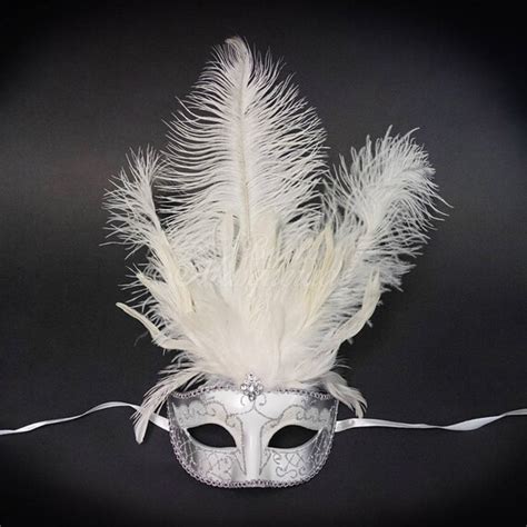 Masquerade Mask Feather Masquerade Mask Feather Masks Mardi