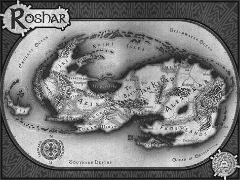 Map Of Roshar The Way Of Kings Stormlight Archive Words Of Radiance