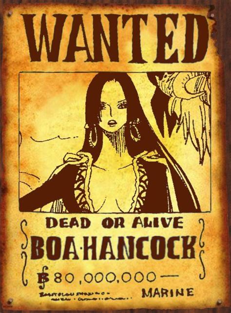 Quality Products One Piece Wanted Poster Boa Hancock Official Mugiwara