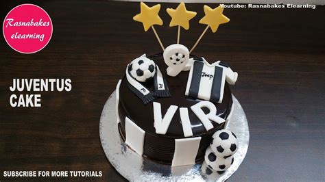 Juventus Football Soccer Ronaldo Theme Kids Birthday Cake Design Ideas