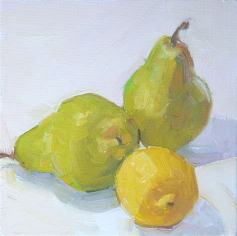 Art Every Day Lemon And Pearsstill Lifeoil On Canvas6x6price200