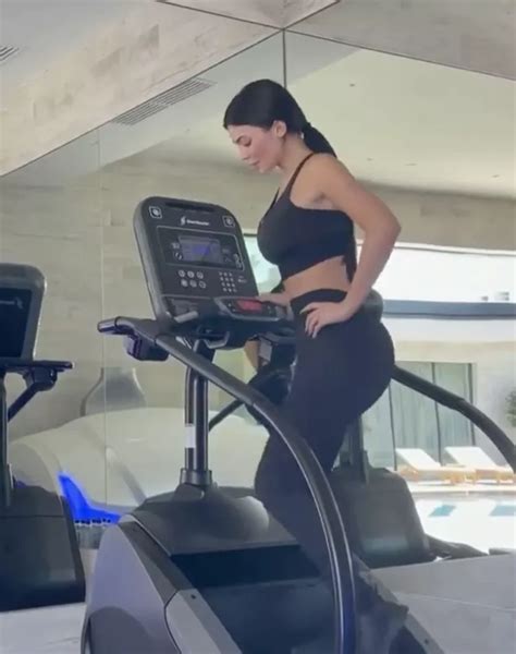 kylie jenner reveals her home workout routine but is mocked for having a full gym in her house