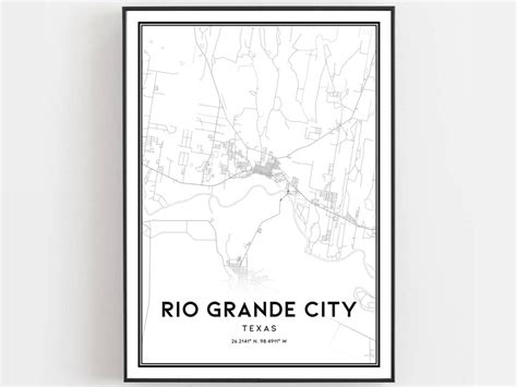 Rio Grande City Map Print Rio Grande City Map Poster Wall Art Tx City
