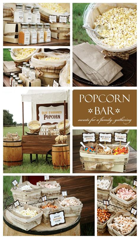 Popcorn Bar Outdoor Movie Night Summer Party