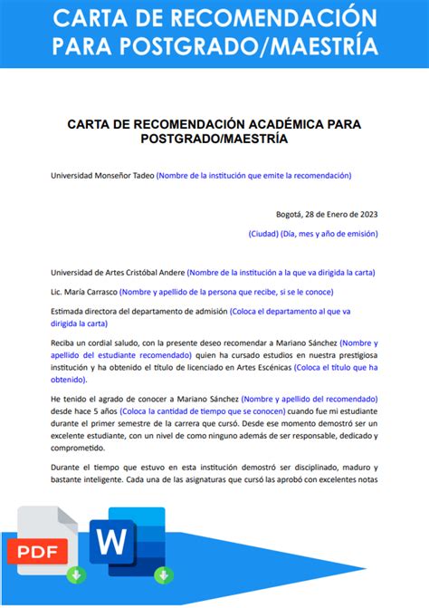 Modelos De Carta De Recomendacion Academica Images And Photos Finder