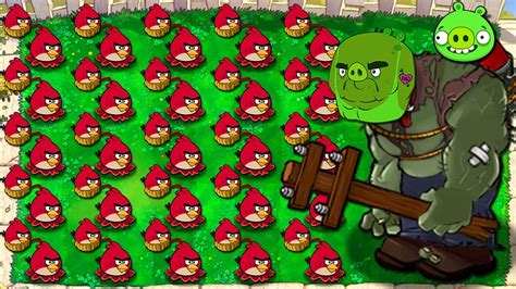 plants vs zombies mod angry birds cabbage pult angry birds plant vs gargantuar zombies 2 youtube