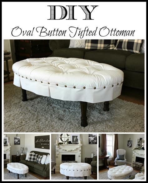 Diy Oval Button Tufted Ottoman Hymns And Verses