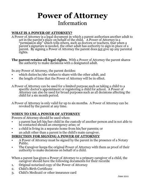 Free Printable Power Of Attorney Form 2 Steps To Get A Durable Power Of