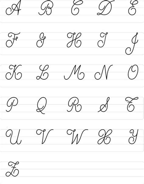 30 Desenhos De Alfabeto Cursivo Para Imprimir E Colorir