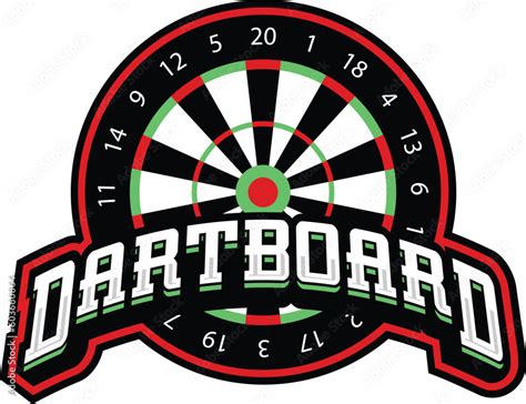 Vetor De Dartboard Logo Design Tournament Mascot Logo Dartboard