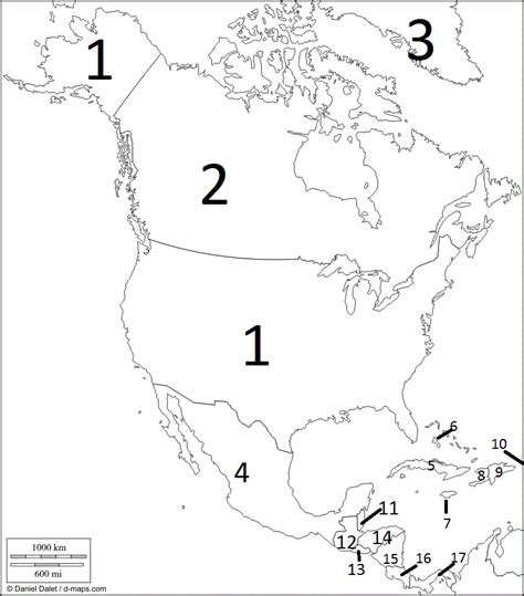 North America Map Quiz Worksheet Enchantedlearningcom Images