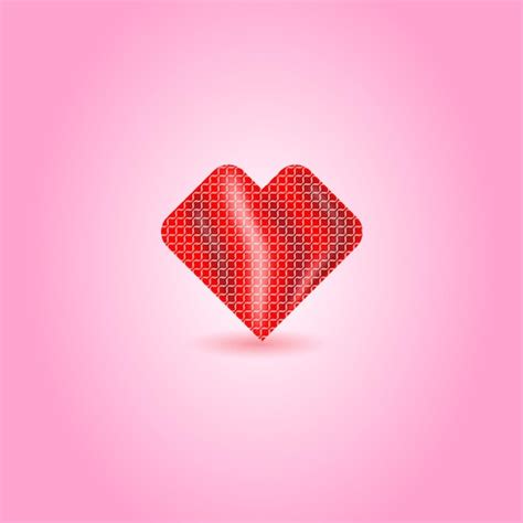 Premium Vector Red Color Heart Shape