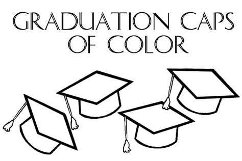 Graduation Caps Of Color Coloring Pages Color Luna