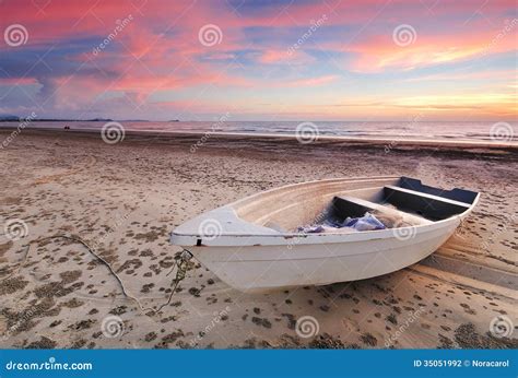 Dramatic Sunset And A Boat Stock Photo Image Of Kota 35051992
