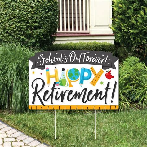 Big Dot Of Happiness Teacher Retirement Happy Retirement Party Yard