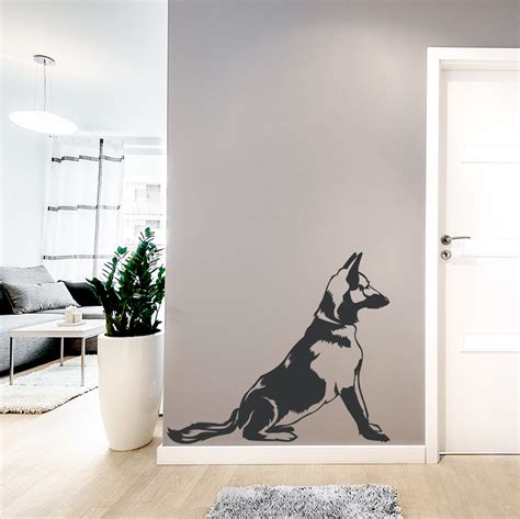 German Shepherd Sitting Wall Decal