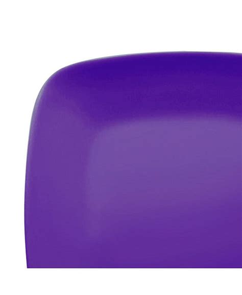 Smarty Had A Party 725 Purple Flat Rounded Square Disposable Plastic