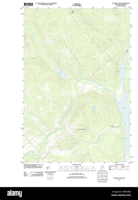 Maine Usgs Historical Map Cunliffe Lake 20110906 Tm Restoration Stock