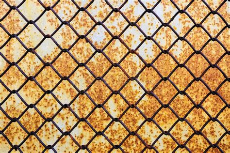 Grunge Background Rusty Steel Grid On A Metal Background Stock Photo