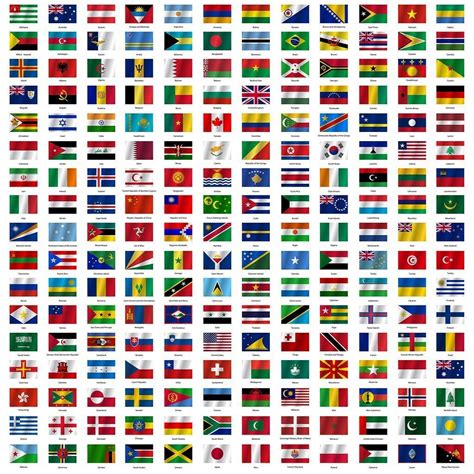Alle Flaggen Mit Namen / 282 Länderflaggen Als Ilustrator-Symbolpalette ...