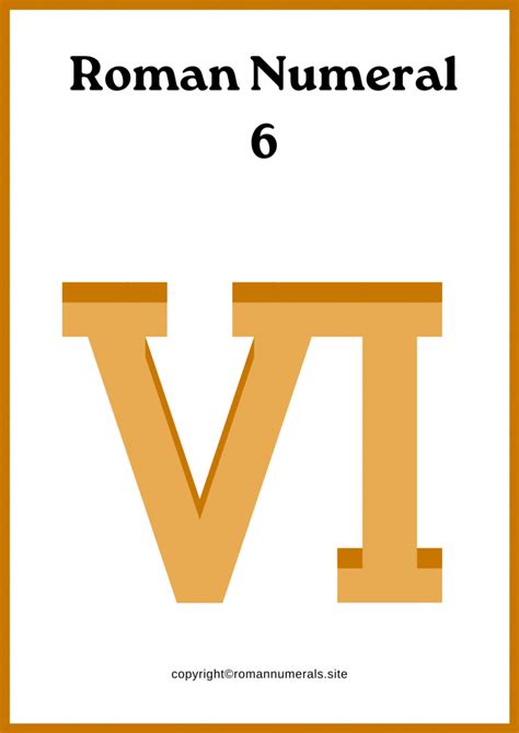 Six Times Table Roman Numerals