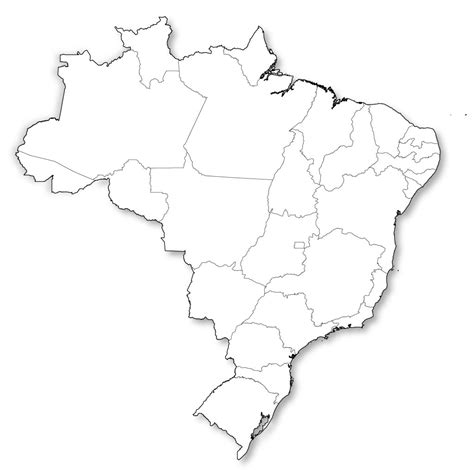 Blank Political Map Of Brazil Ashien Nikaniki