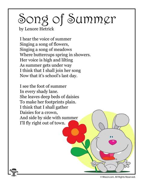 Summer Kids Poems