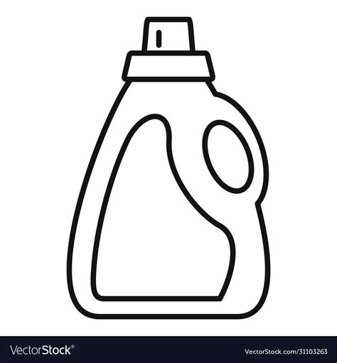 Detergent Bottle Icon Outline Style Royalty Free Vector