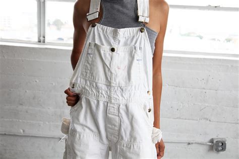 1970s White Painters Overalls