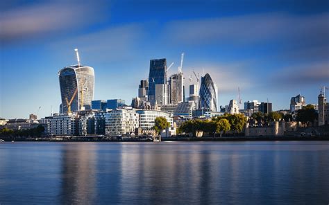 London City Skyline At River Thames