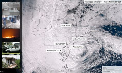 Hurricane Sandy Map And Satellite Images Bbc News