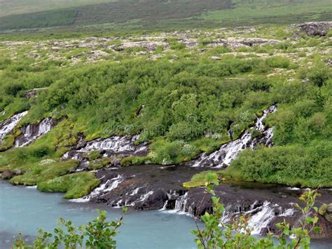 Iceland Landscape Of Barnafoss Waterfall 2017 Stock Photo Image Of