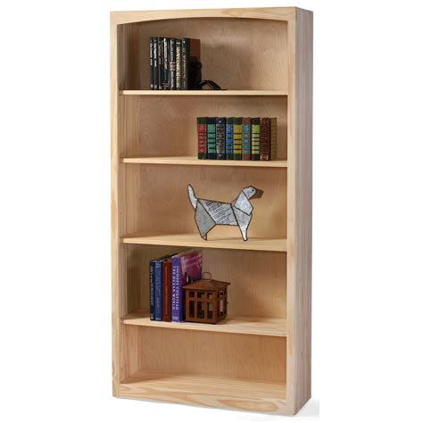Archbold Furniture Pine Bookcases 3672 Solid Pine Bookcase With 4 Open
