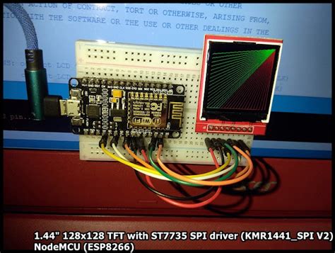 Interfacing Esp8266 Nodemcu With St7735 Tft Esp8266 Projects Arduino