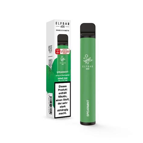 Elf Bar 600 Spearmint E Shisha 20mgml