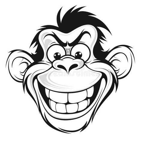 Monkey Cartoon Character With Different Facial Expressions Vector