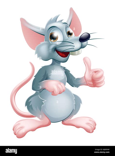 Happy Cartoon Rat Standing Smiling High Resolution Stock Photography