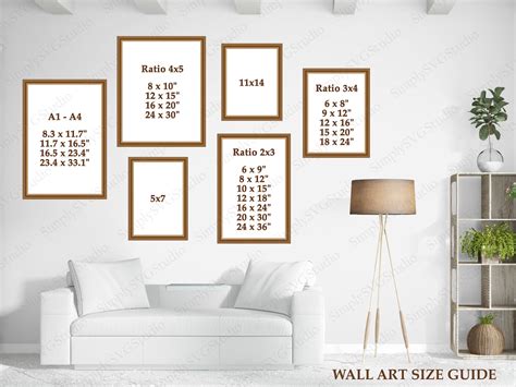Wall Art Size Guide Print Size Guide Wall Display Guide Etsy