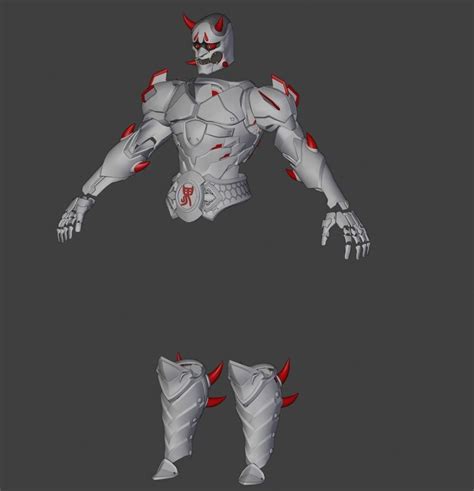 3d Model Of Genji Oni Skin Armor From Overwatch